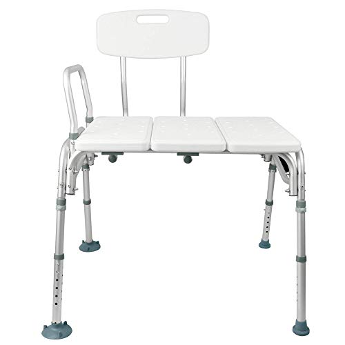 Banco de transferencia de bañera - Banco de transferencia de baño y ducha - Silla de ducha ajustable - Ayuda de accesibilidad de baño para ancianos, discapacitados