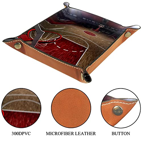 Bandeja organizadora de Catchall valet para hombres y mujeres llaves para limpieza de monedas de mesa para oficina en casa Cesta de la cancha de baloncesto Bandeja organizadora de Catchall valet para hombres y mujeres llaves para limpieza de monedas de mesa para oficina en casa Cesta de la cancha de baloncesto