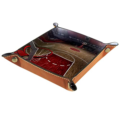 Bandeja organizadora de Catchall valet para hombres y mujeres llaves para limpieza de monedas de mesa para oficina en casa Cesta de la cancha de baloncesto Bandeja organizadora de Catchall valet para hombres y mujeres llaves para limpieza de monedas de mesa para oficina en casa Cesta de la cancha de baloncesto