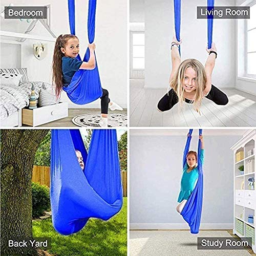 BAOCH Columpio de Terapia Interior para niños y Adolescentes Hamaca Suave con Necesidades Especiales para niños Yoga Integración sensorial Camping al Aire Libre