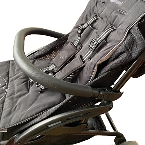 Barra de seguridad para cochecito Maclaren Atom, accesorio para cochecito de bebé, piel sintética, reposabrazos ajustables, paragolpes (ajustable)