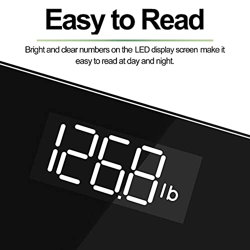 Báscula De Baño Digital RENPHO, Báscula De Peso Corporal De Alta Precisión Con Pantalla Iluminada, Tecnología Step-On, 400 Lb, Negro