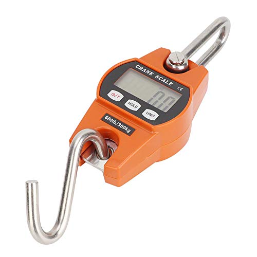 Báscula de Pescado Digital, Escala de grúa Digital 300 kg/600 LB Báscula Colgante de Alta Resistencia para la Caza de fábrica de Granjas caseras