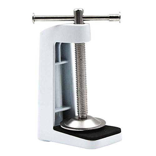 Base Fija Abrazadera, Antideslizante Accesorios Soporte Herramientas Acero Inoxidable Brazo Oscilante Mesa Casa Lámpara Rígido Portátil Escritorio Soporte - Blanco, Free Size