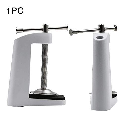 Base Fija Abrazadera, Antideslizante Accesorios Soporte Herramientas Acero Inoxidable Brazo Oscilante Mesa Casa Lámpara Rígido Portátil Escritorio Soporte - Blanco, Free Size