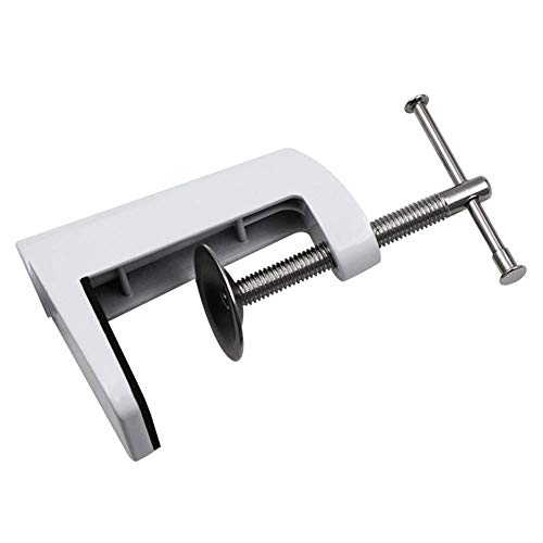 Base Fija Abrazadera, Antideslizante Accesorios Soporte Herramientas Acero Inoxidable Brazo Oscilante Mesa Casa Lámpara Rígido Portátil Escritorio Soporte - Blanco, Free Size