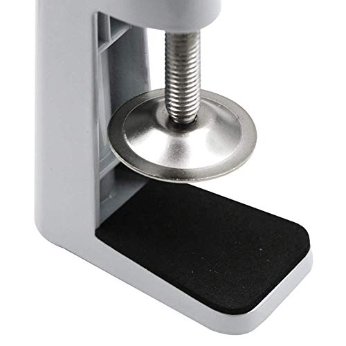 Base Fija Abrazadera, Antideslizante Accesorios Soporte Herramientas Acero Inoxidable Brazo Oscilante Mesa Casa Lámpara Rígido Portátil Escritorio Soporte - Blanco, Free Size