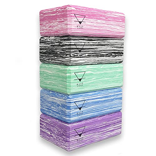 Base yoga Bloque de Yoga - Fuerte/Sólido/Ligero Espuma de Eva Soporte Bloque (Verde x 2)