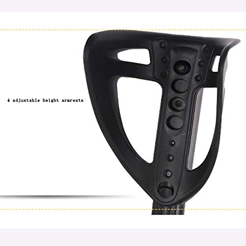 Bastón para caminar Muletas ergonómicas para el antebrazo: ajustables, plegables, ergonómicas, amortiguadoras, antideslizantes, plataformas de apoyo para las rodillas, rojo (color: azul)