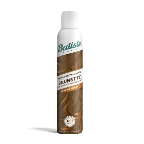 Batiste - Champú en Seco para Castañas - Champú Seco para cabellos castaños - Champú sin Sulfatos - Champú Vegano y Ecofriendly - Champú aroma a bergamota, melocotón blanco y vainilla-200ml