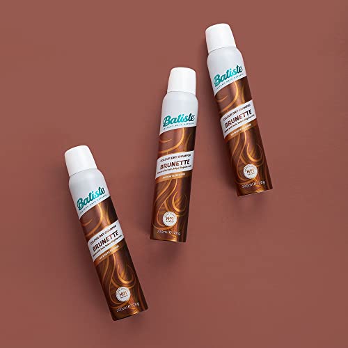 Batiste - Champú en Seco para Castañas - Champú Seco para cabellos castaños - Champú sin Sulfatos - Champú Vegano y Ecofriendly - Champú aroma a bergamota, melocotón blanco y vainilla-200ml