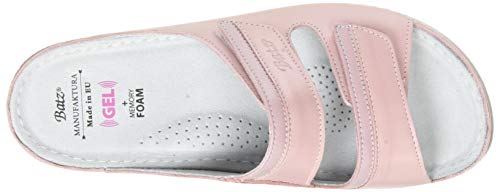Batz Rea Sandalias Zuecos Zapatillas Zapatos de Cuero Mujer, Rosa, EU 39