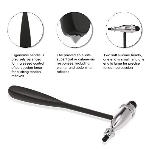 Baugger Herramientas de Masaje | Martillo Médico Neurológico Reflejo Martillo Diagnóstico Diagnóstico Cuidado de la Salud Percusión Pierna Volver Masaje Relajación Herramienta