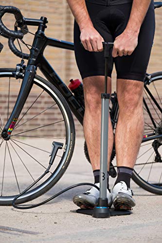 BBB Airboost BFP-21 Bomba Inflador de Pie para Bicicletas, Gris, Talla Única
