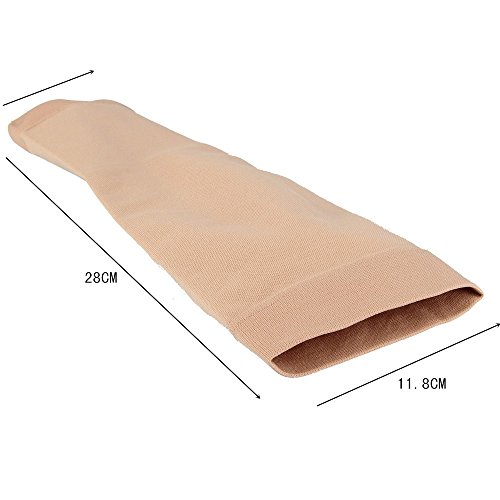 Beauty7 X 2 PCS Maguitos Tatjecket Fundas de Manga de Tatuaje Tatuaje Cubierta Piernas Brazo Buena Flexibilidad Ropa de Trabajo y de Seguridad Color Negro Carne