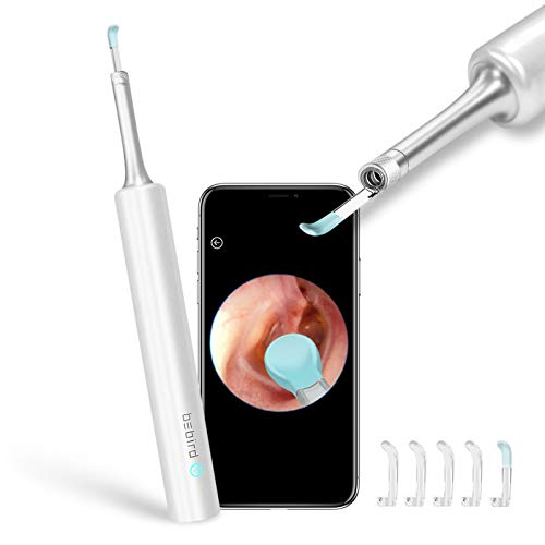 BEBIRD C3 Otoscopio Limpiador de oídos herramienta de eliminación de cera para endoscopio con cámara 1080P HD para teléfonos inteligentes iPhone, iPad y Android （Blanco）