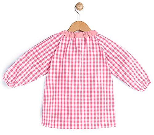 BeBright Bata Escolar Infantil, Baby Escolar Niña y Niño, Babi para Colegio y Guarderías- Fabricado en España (Rosa, 1-2 años)