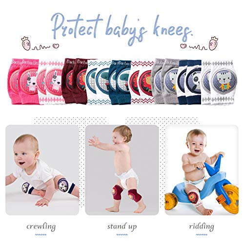 BED COTTON Rodilleras para gatear, rodillera bebe gateo protector ajustable para bebé pequeños, antisdeslizantes Almohadillas para Niño Rodilla Codo Leg Warm 0-24 Meses