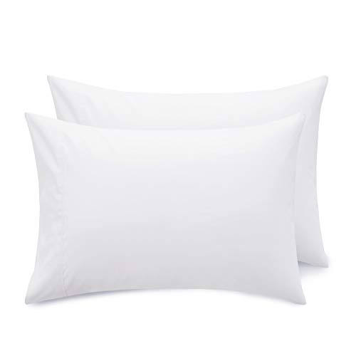 Bedsure Funda Almohada 70 Color - Juego de 2 Fundas Almohadas 40x70, Transpirable Suave Antiarrugas de Microfibra, 70x40 Blanco, sin Cremallera