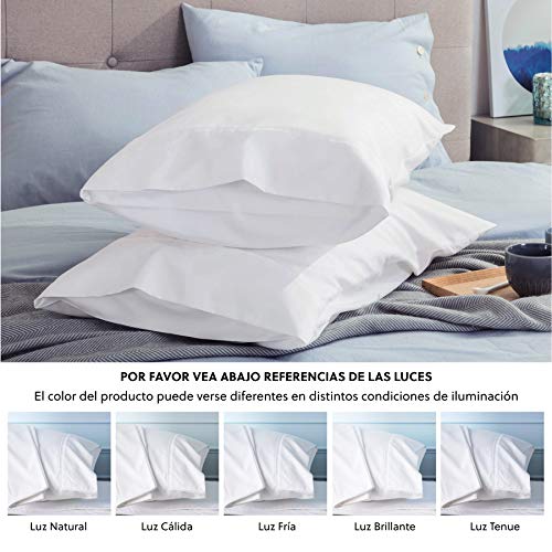 Bedsure Funda Almohada 70 Color - Juego de 2 Fundas Almohadas 40x70, Transpirable Suave Antiarrugas de Microfibra, 70x40 Blanco, sin Cremallera