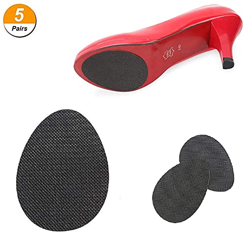 Beikalone 5 pares de adhesivos antideslizantes para zapatos, goma antideslizante autoadhesiva