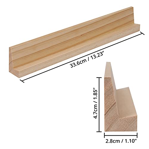 Belle Vous Soporte Fichas Domino (Pack de 4) 33,6 x 2,8 x 4,7 cm - Bandejas Profesional para Fichas de Dominó de Madera - Soporte Cartas Juego de Mesa, Piezas de Palabras, Tren Mexicano, Mahjong
