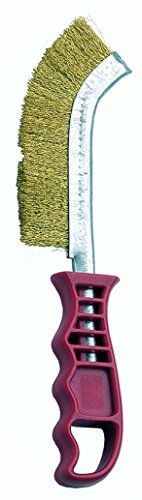 Bellota 50806-A Cepillo Manual Acero LATONADO Mango PLÁSTICO, Alambre Recto DIAMETRO 0,3MM, Standard