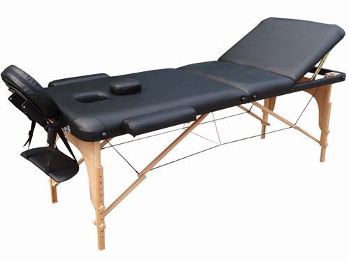 BELTOM Camilla de Masaje 3 Zonas portatil 180 x 56 cm. - Pesa Solo 13.3 kg. y con Accesorios 14,5 kg. - Mesa Cama Banco Plegable Reiki Fsioterapeuta - Negro