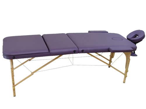 BELTOM Camilla de Masaje 3 Zonas portatil 180 x 56 cm. - Pesa Solo 13.3 kg. y con Accesorios 14,5 kg. - Mesa Cama Banco Plegable Reiki Fsioterapeuta - Purpura
