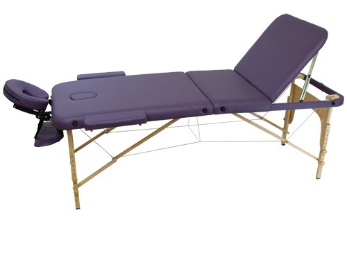 BELTOM Camilla de Masaje 3 Zonas portatil 180 x 56 cm. - Pesa Solo 13.3 kg. y con Accesorios 14,5 kg. - Mesa Cama Banco Plegable Reiki Fsioterapeuta - Purpura