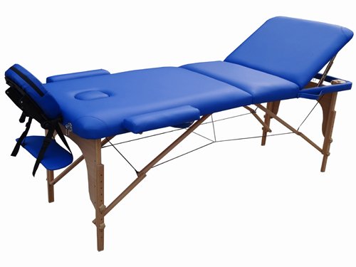 BELTOM Camilla de Masaje 3 Zonas portatil 195 x 70 cm. Mesa Cama Banco Plegable Reiki Fsioterapeuta - Azul
