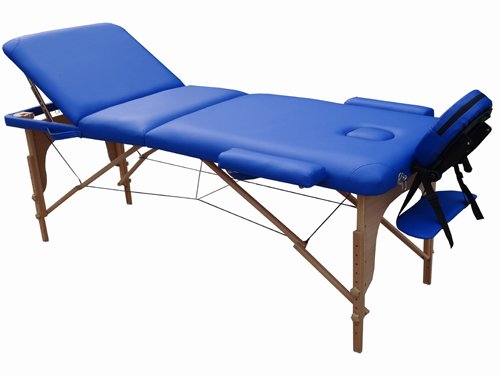 BELTOM Camilla de Masaje 3 Zonas portatil 195 x 70 cm. Mesa Cama Banco Plegable Reiki Fsioterapeuta - Azul