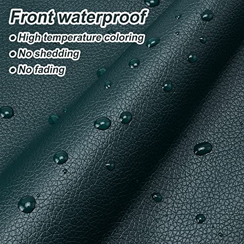 BENECREAT Parche de Reparación de Cuero Adhesivo 60x30cm para Sofá, Sofá, Asiento de Coche, Muebles (Verde Oscuro, 0.8mm de Espesor)