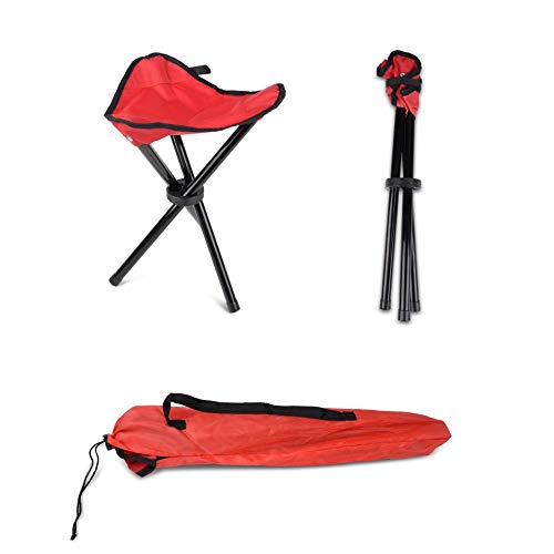BENSON Silla de camping, taburete de tres patas, plegable, taburete de camping, taburete de pesca, camping trekking, taburete plegable