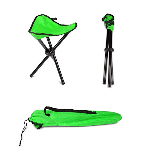 BENSON Silla de camping, taburete de tres patas, plegable, taburete de camping, taburete de pesca, camping trekking, taburete plegable