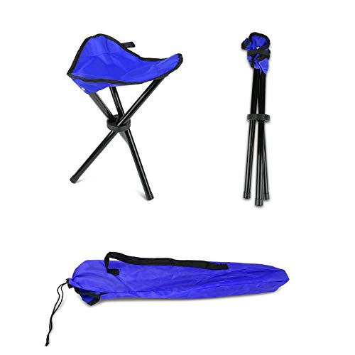 BENSON Silla de camping, taburete de tres patas, plegable, taburete de camping, taburete de pesca, camping trekking, taburete plegable