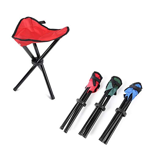 BENSON Silla de camping, taburete de tres patas, plegable, taburete de camping, taburete de pesca, camping trekking, taburete plegable