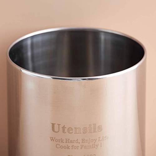 Berglander Soporte para utensilios, soportes para utensilios de cocina de acero inoxidable para encimera, carrito para utensilios, organizador de utensilios de cocina para utensilios de cocina