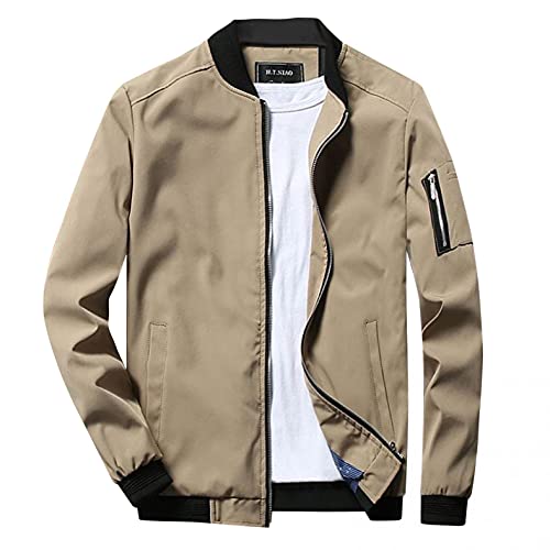Berimaterry Chaqueta Hombre Invierno de Cuello Mao Cárdigans Hombre Casual Abrigos Delgada Ropa Hombre Chaqueta Softshell de Hombre Moda Cazadora Estilo Cargo para Hombre Rebecas Hombre 2021