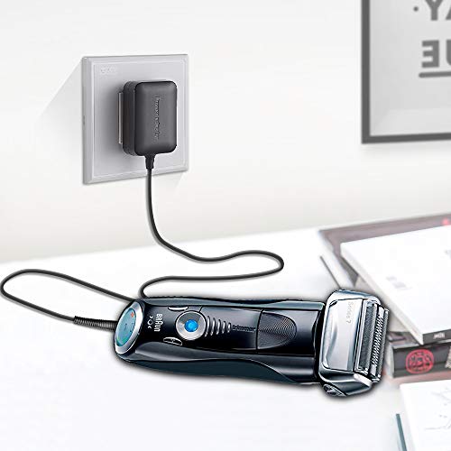 BERLS 12V - Cargador Afeitadora para Braun y Silk-epil Depiladora Serie 9 5 3 7 6 1 300BT 3020S 3030S 3040S 3080S 9290CC 3000S 190S-1 130S-1 190 300 310 300S 9385CC 9395CC 9242S 9299CC 9296CC