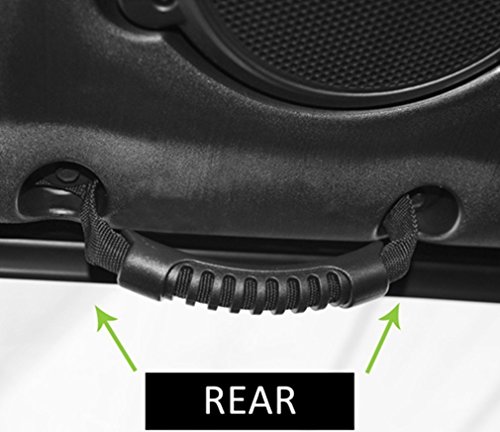 Beside_Auto 4 piezas negro Ultimate asiento trasero de coche agarre tirador con agujero