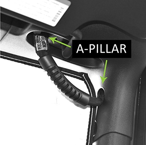 Beside_Auto 4 piezas negro Ultimate asiento trasero de coche agarre tirador con agujero