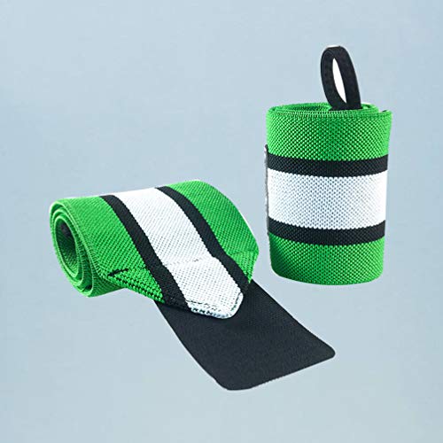 BESPORTBLE 1 par de Brazaletes de Soporte de Compresión de Muñeca para Ejercicios de Levantamiento de Pesas Tendinitis Túnel Carpiano Artritis Alivio del Dolor de Muñeca (Estilo Verde Blanco)