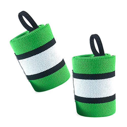 BESPORTBLE 1 par de Brazaletes de Soporte de Compresión de Muñeca para Ejercicios de Levantamiento de Pesas Tendinitis Túnel Carpiano Artritis Alivio del Dolor de Muñeca (Estilo Verde Blanco)