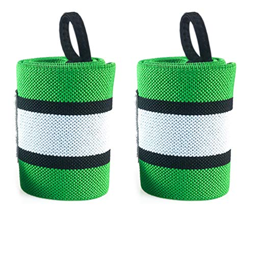 BESPORTBLE 1 par de Brazaletes de Soporte de Compresión de Muñeca para Ejercicios de Levantamiento de Pesas Tendinitis Túnel Carpiano Artritis Alivio del Dolor de Muñeca (Estilo Verde Blanco)