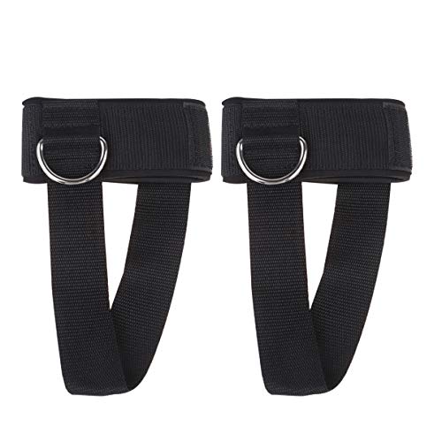 BESPORTBLE 2 Piezas Correa de Tobillo de Gimnasio Anillo D Puños de Tobillo Ejercicios de Piernas Levantamiento de Pesas Vendas de Tobillo Correa Equipo de Fitness para Mujeres Hombres
