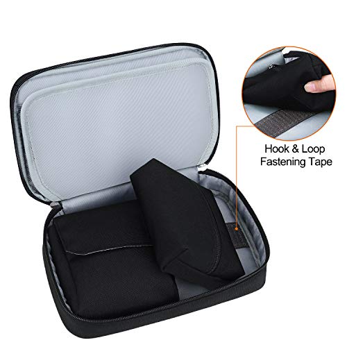 Betoores Bolso para Diabetic Kit, Medicamentos Organizador Estuche para Tiras Reactivas para Azúcar en Sangre, Insulin Plumas y Otros Diabéticos Suministros - Negro