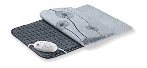 Beurer 274.13 HK125XXL Almohadilla electrónica de tacto suave, tamaño XXL, superficie suave y transpirable, 6 potencias, apagado automático, lavable, 100 W, color gris marengo