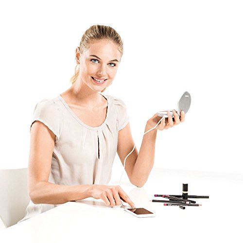 Beurer BS39 Espejo de maquillaje con luz led y batería externa para móvil