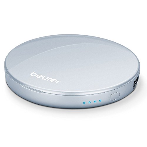 Beurer BS39 Espejo de maquillaje con luz led y batería externa para móvil